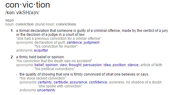 Conviction Definition
